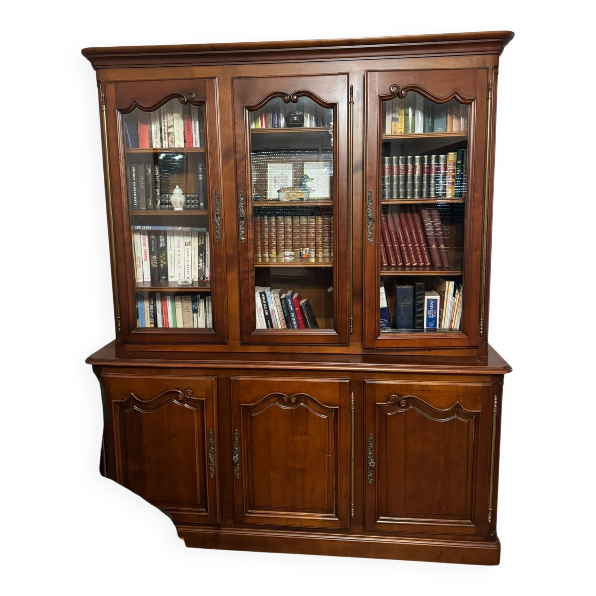 Bibliothèque merisier massif