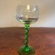 Alsace Bas-Rhin wine glass with turned and chiseled glass base