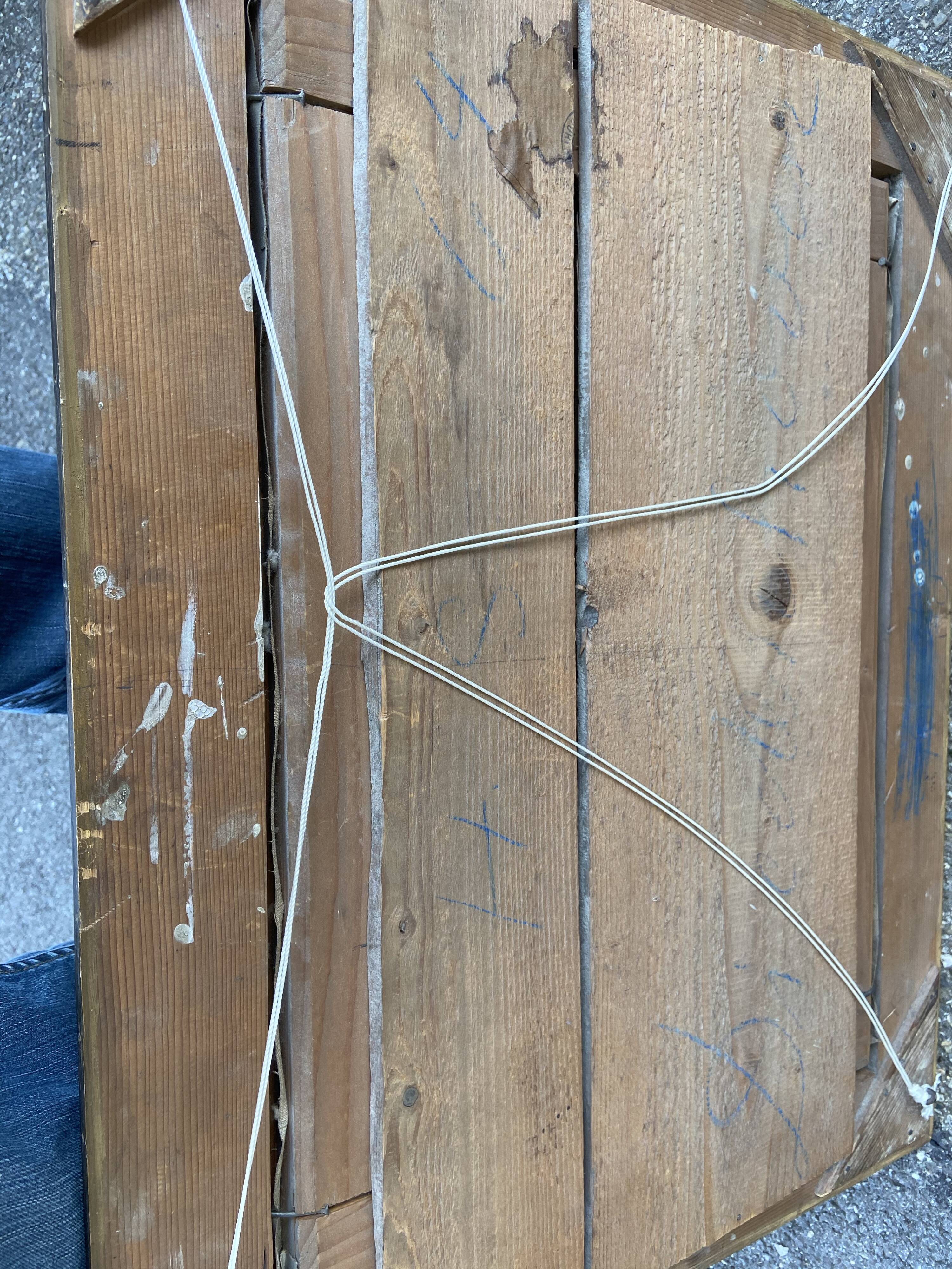 Table oil on canvas french Oil on canvas XIX Eme School of Barbizon Signed SCHMITZ