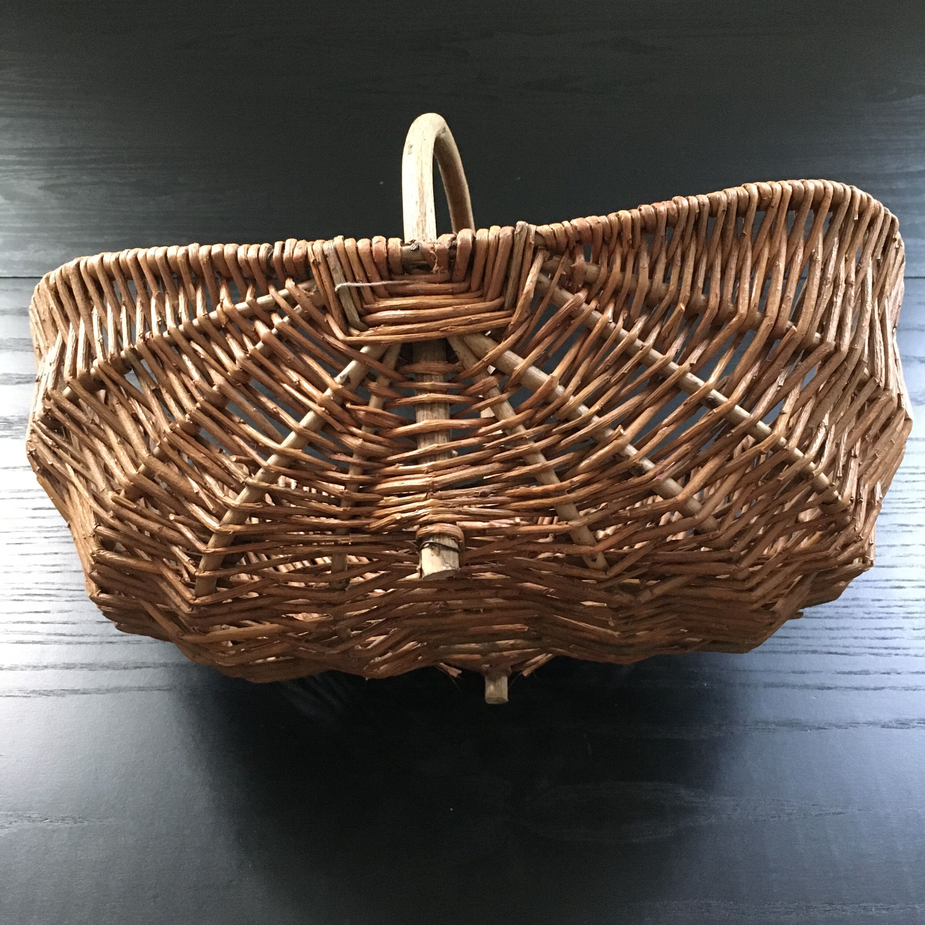 Panier récolte saule tressé