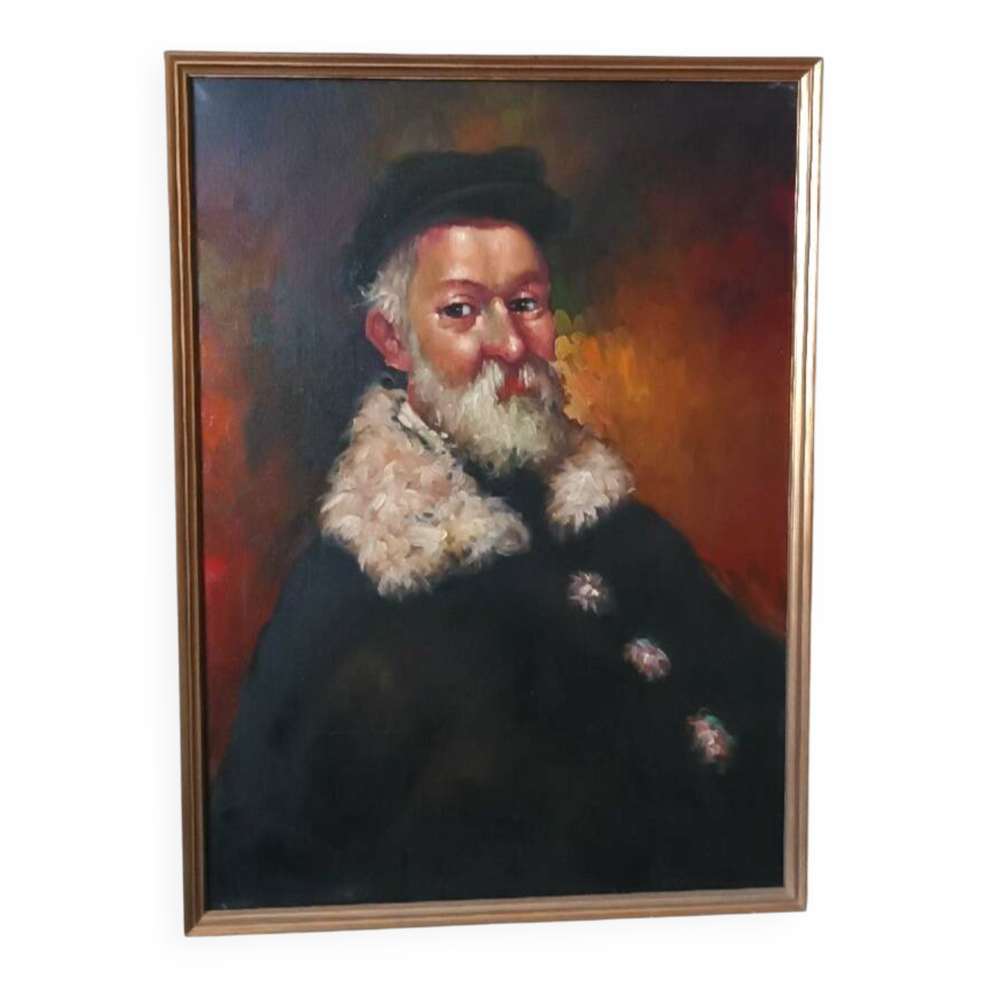 Peinture, portrait signée P. Caputo, années 60-70