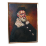 Peinture, portrait signée P. Caputo, années 60-70