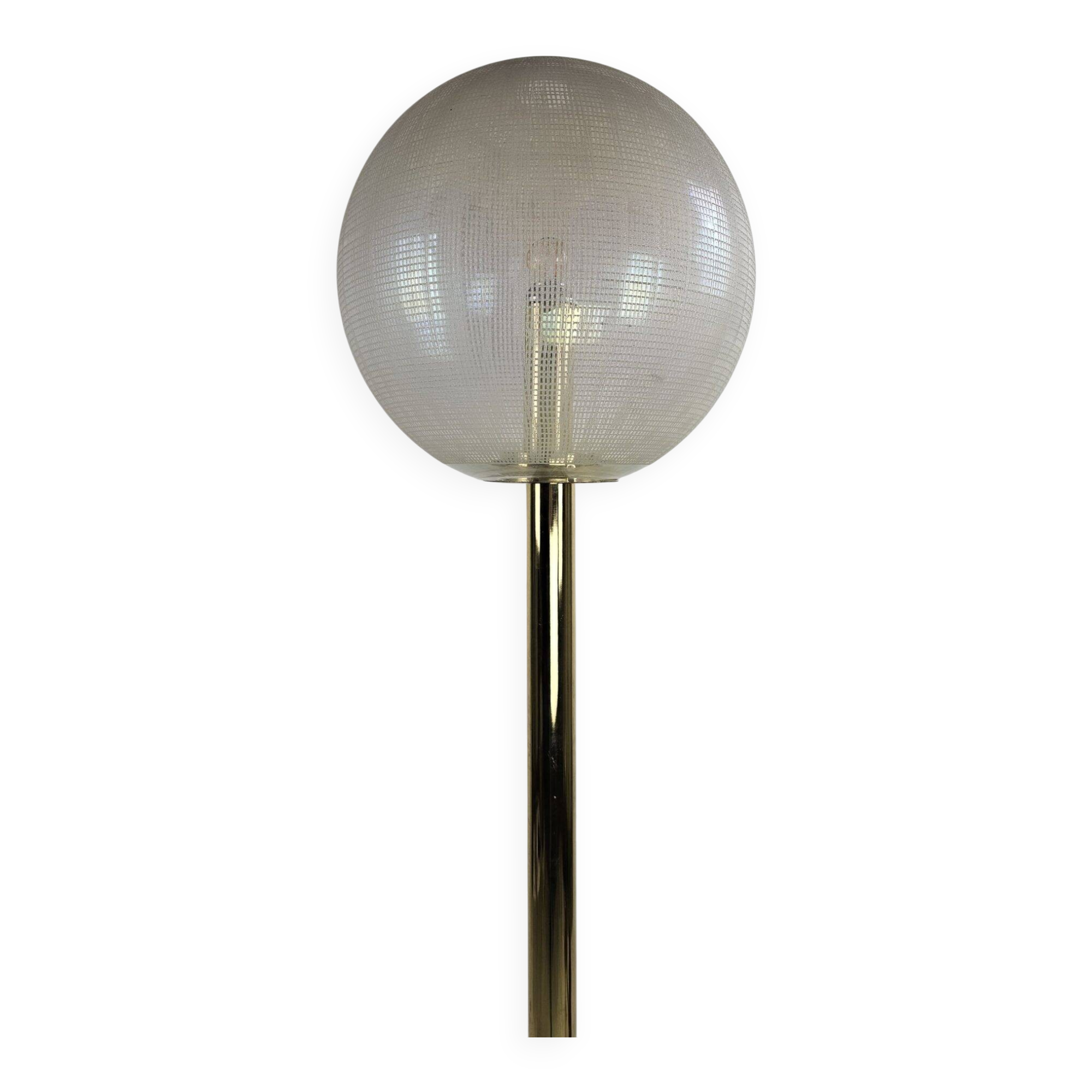 Italian floor lamp glass and brass