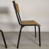 4 school chairs 1950