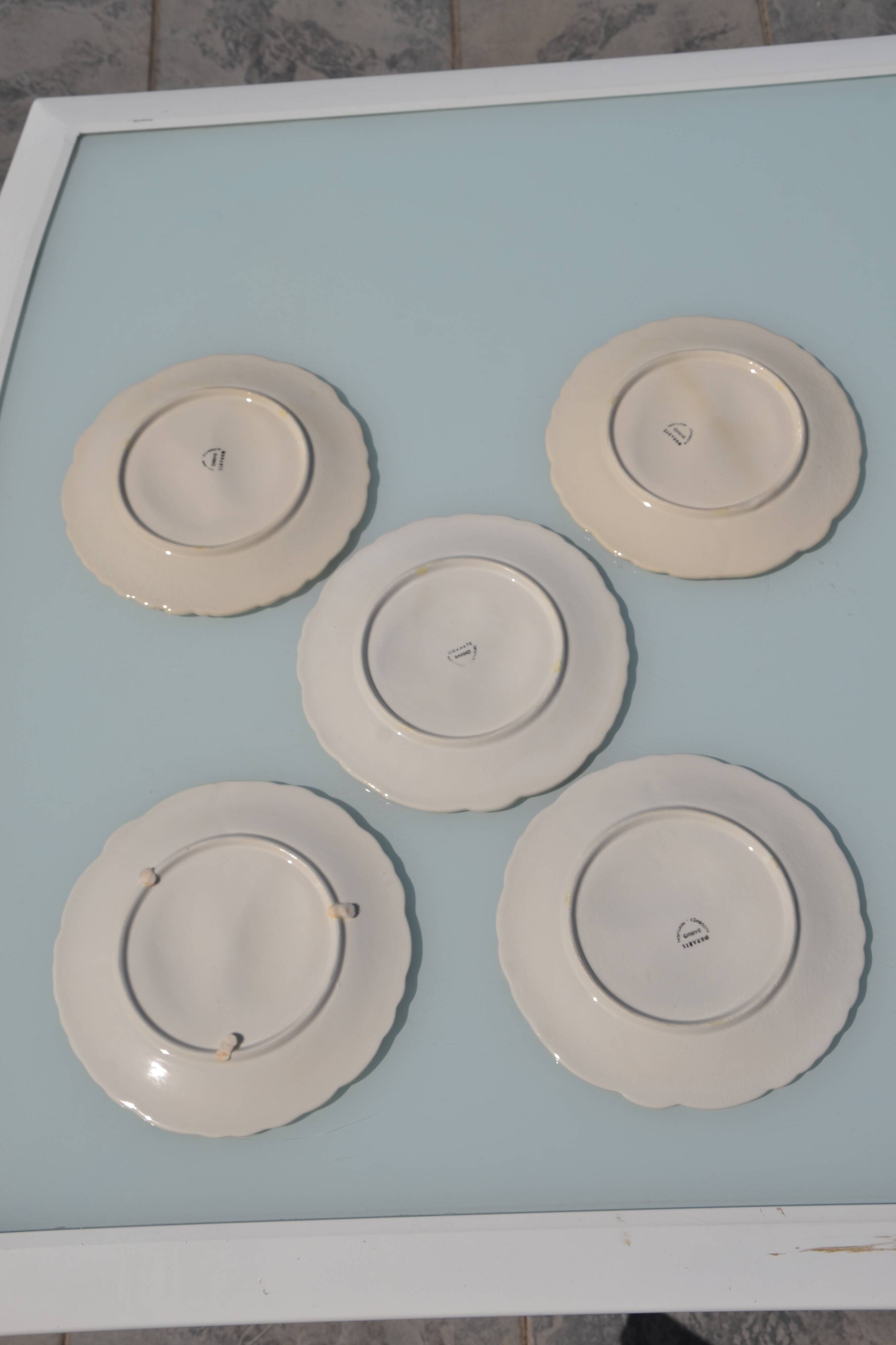 Dessert plates "lemon" in slipware