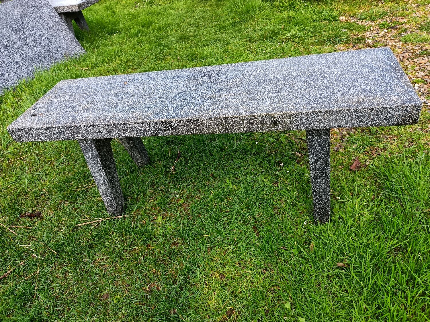 Old garden furniture in vintage stone