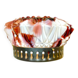 Murano glass burgundy glass flush mount lamp