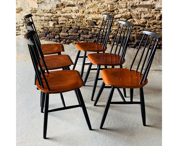 Series of 6 Fanett chairs from Tapiovaara | Selency