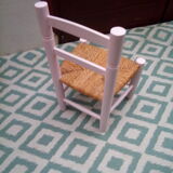 Powder pink child low chair