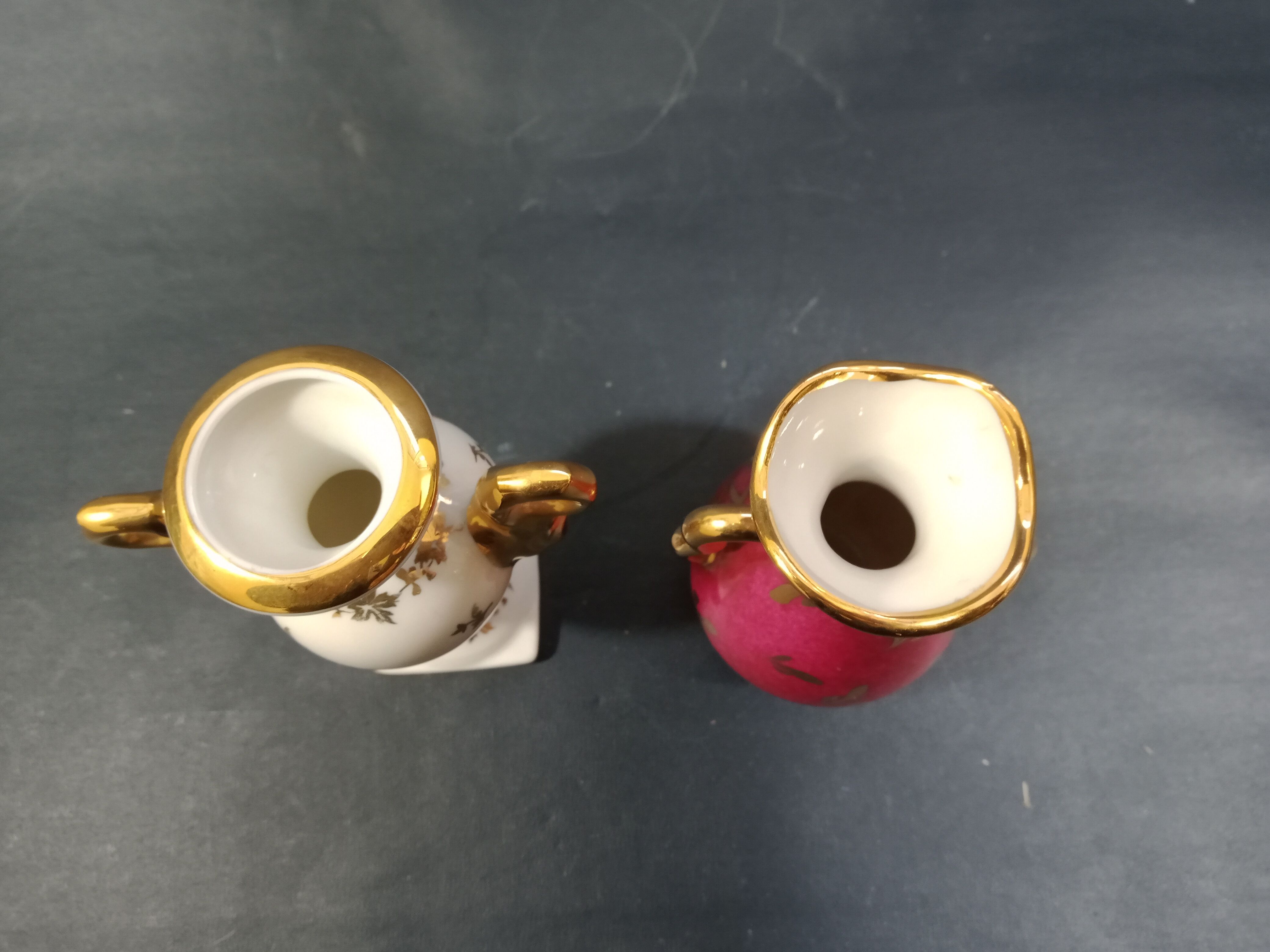 2 miniature porcelain vases from Limoges