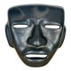 Black ceramic mask, Mexican tribal art