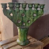 Tamegroute ceramic candelabra – moroccan artisanal 7 arm candle holder