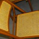 Set de 6 chaises pliantes cannées vintage