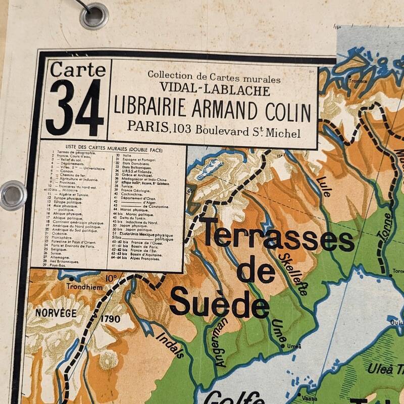 Vidal lablache school map - n°34 ussr and finland