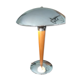Art-deco style lamp F-Line metal and wood