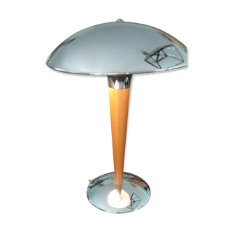 Lampe style art-déco F-Line métal et bois