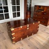 Coffret colonial ancien en teck