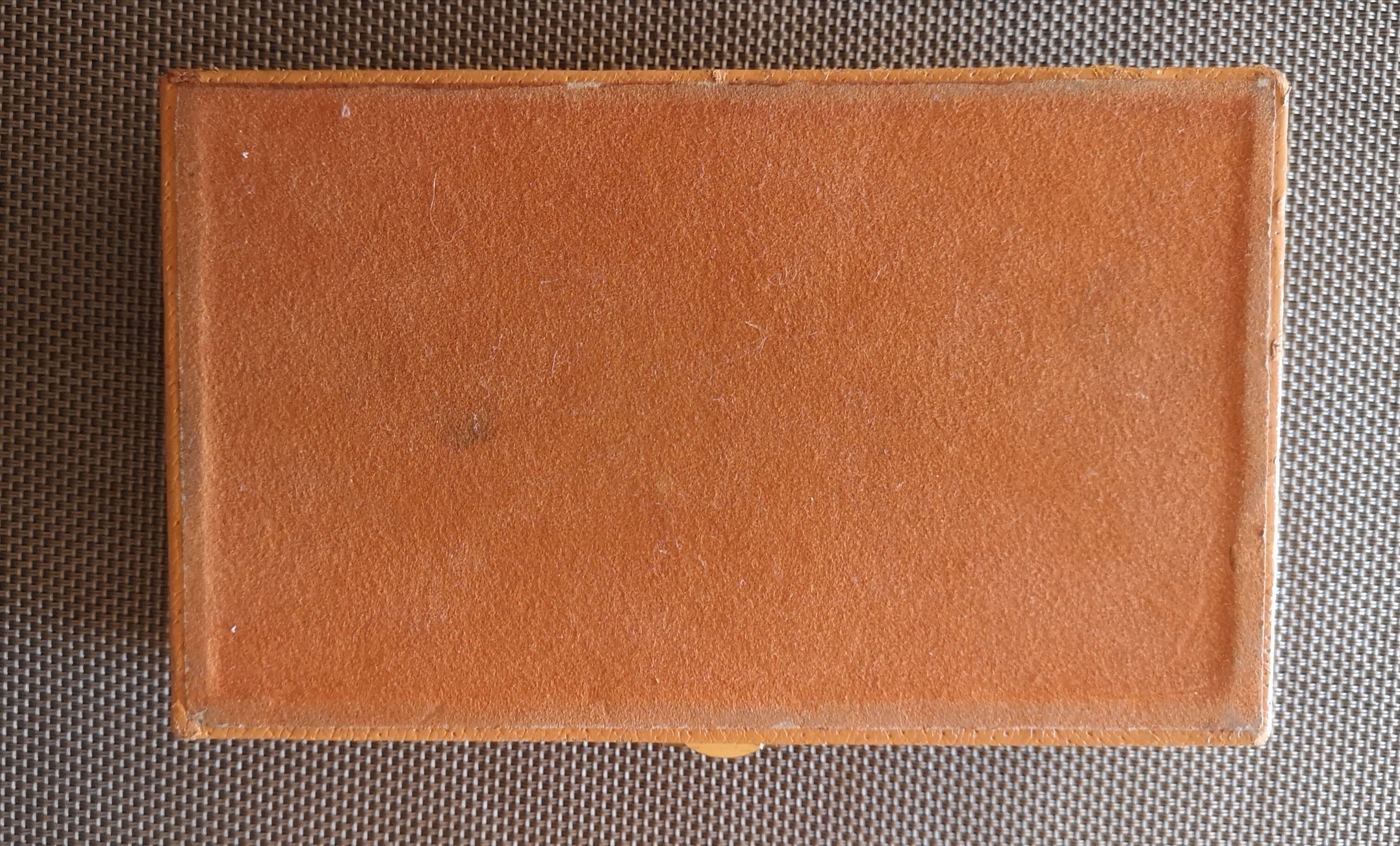 Retro leather jewellery box from the 1950s/1960s
