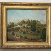 French landscape, oil on canvas signed Louis Garry 1915