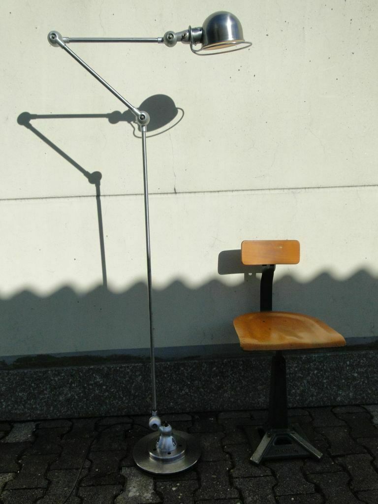 Floor lamp brushed jielde 3 arms of jeans louis domecq france 1960