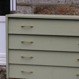 Renovated vintage Scandinavian chest of drawers – Lizard Green Pure & Paint