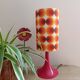 Lampe à poser ambiance seventies | imprimé psychédélique style vintage