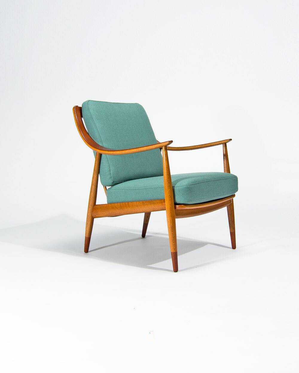 Danish Armchair in Teak & Oak by Pater Hvidt Mid Century