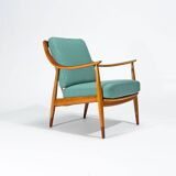 Danish Armchair in Teak & Oak by Pater Hvidt Mid Century