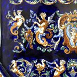 Old Dish Plate Handle Gien Earthenware Ceramic Renaissance Decor