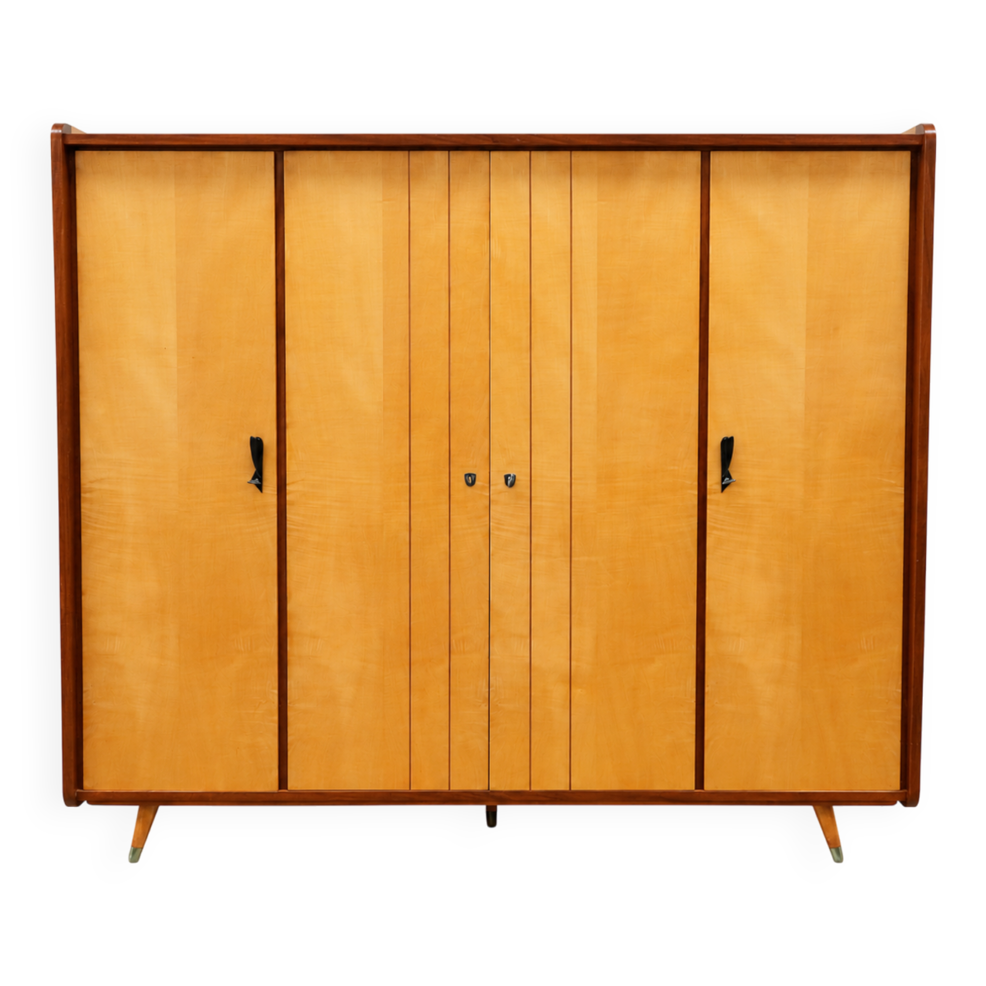 Vintage 50s/60s wardrobe with shelves and hanging section