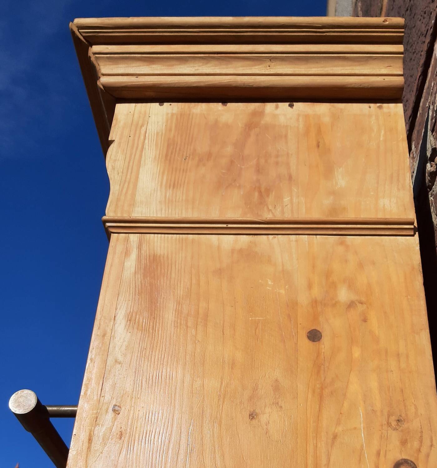 Pine bookcase (251 x 49 x height 288 cm)