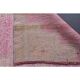 Vintage Turkish Oushak handmade wool cotton pink runner rug 100x320