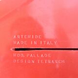 Artemide Pallade red lamp, 70s