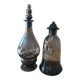 Set of two amber carafes