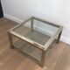 Pair of large chrome side tables