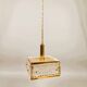 Vintage chandelier from Malmö Metallvarufabrik and pressed glass from Orrefors 1970s