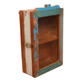 Original polychrome patina Burmese teak wall display