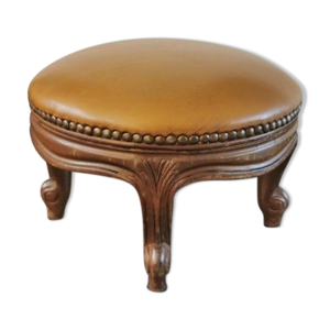 Pouf en bois avec revêtement