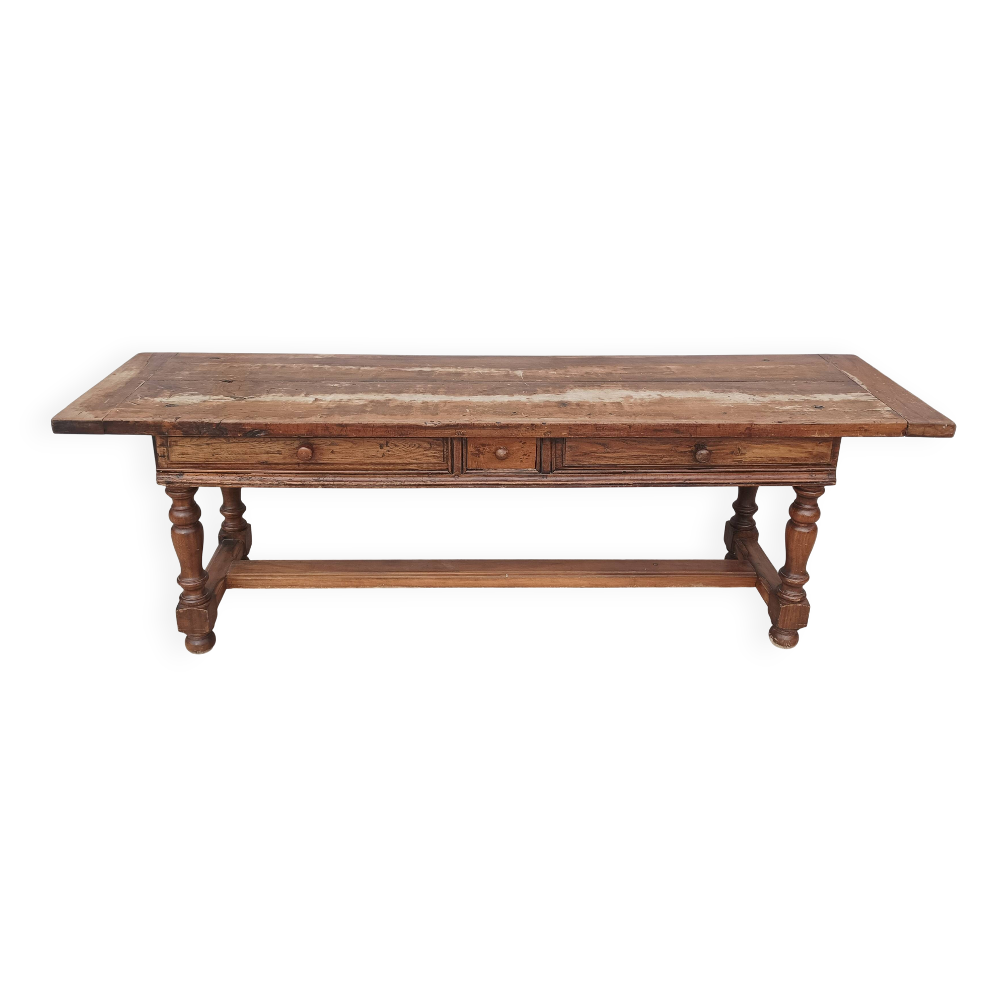 20th century walnut farmhouse table