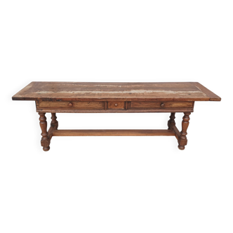 20th century walnut farmhouse table