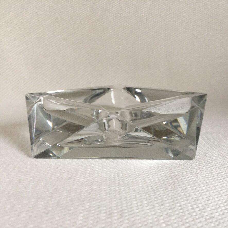 Art Deco glass ashtray in the shape of a prism