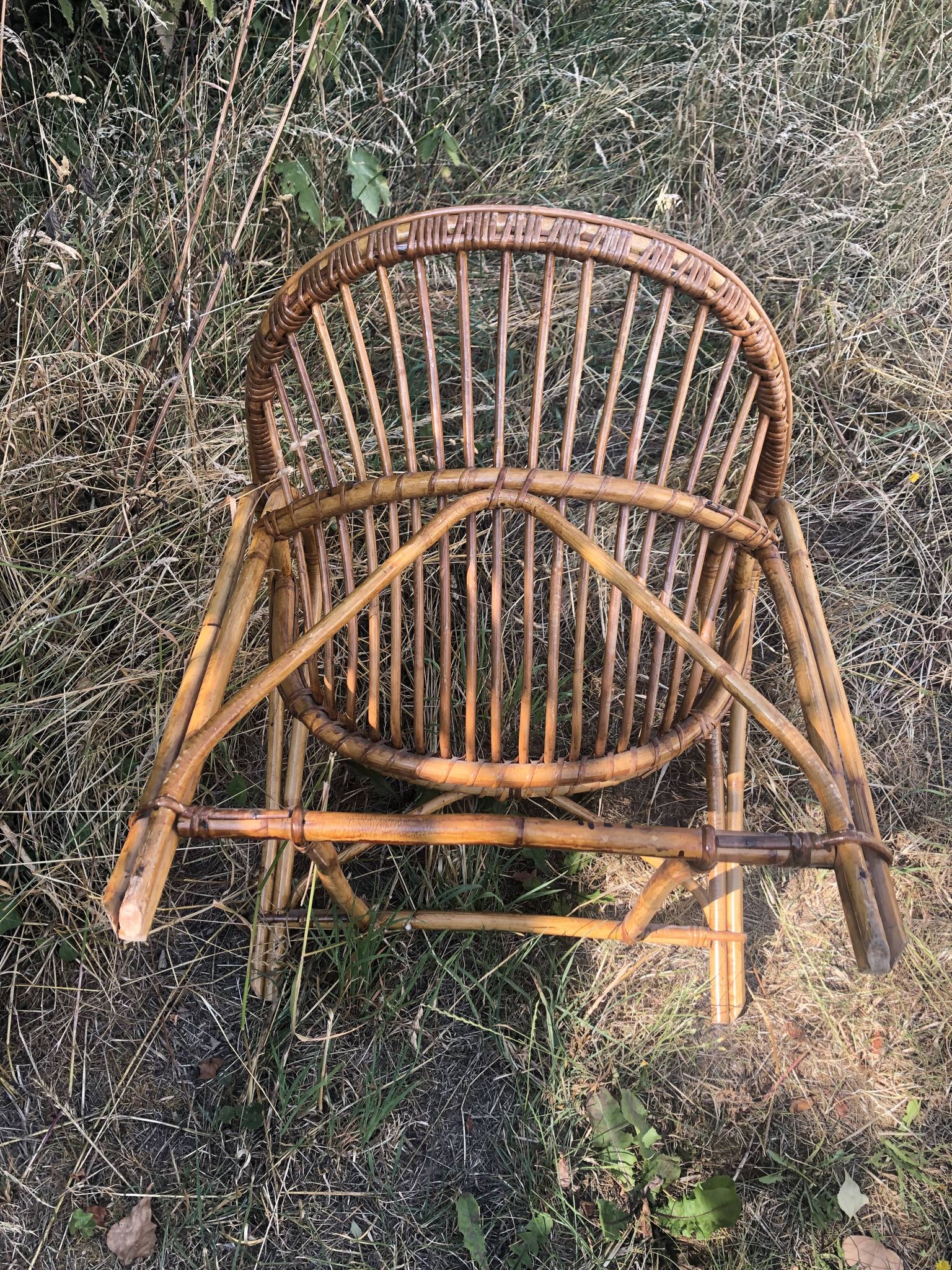 Vintage 1960s bamboo rattan chairs