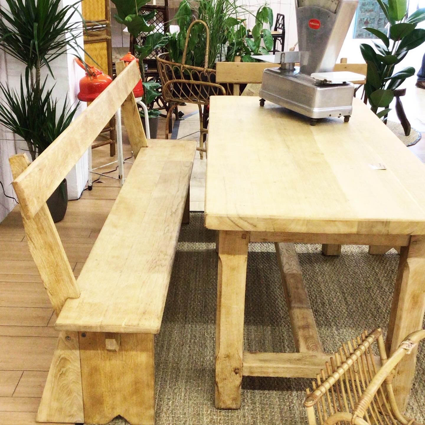 Farm table and 3 benches