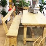 Farm table and 3 benches