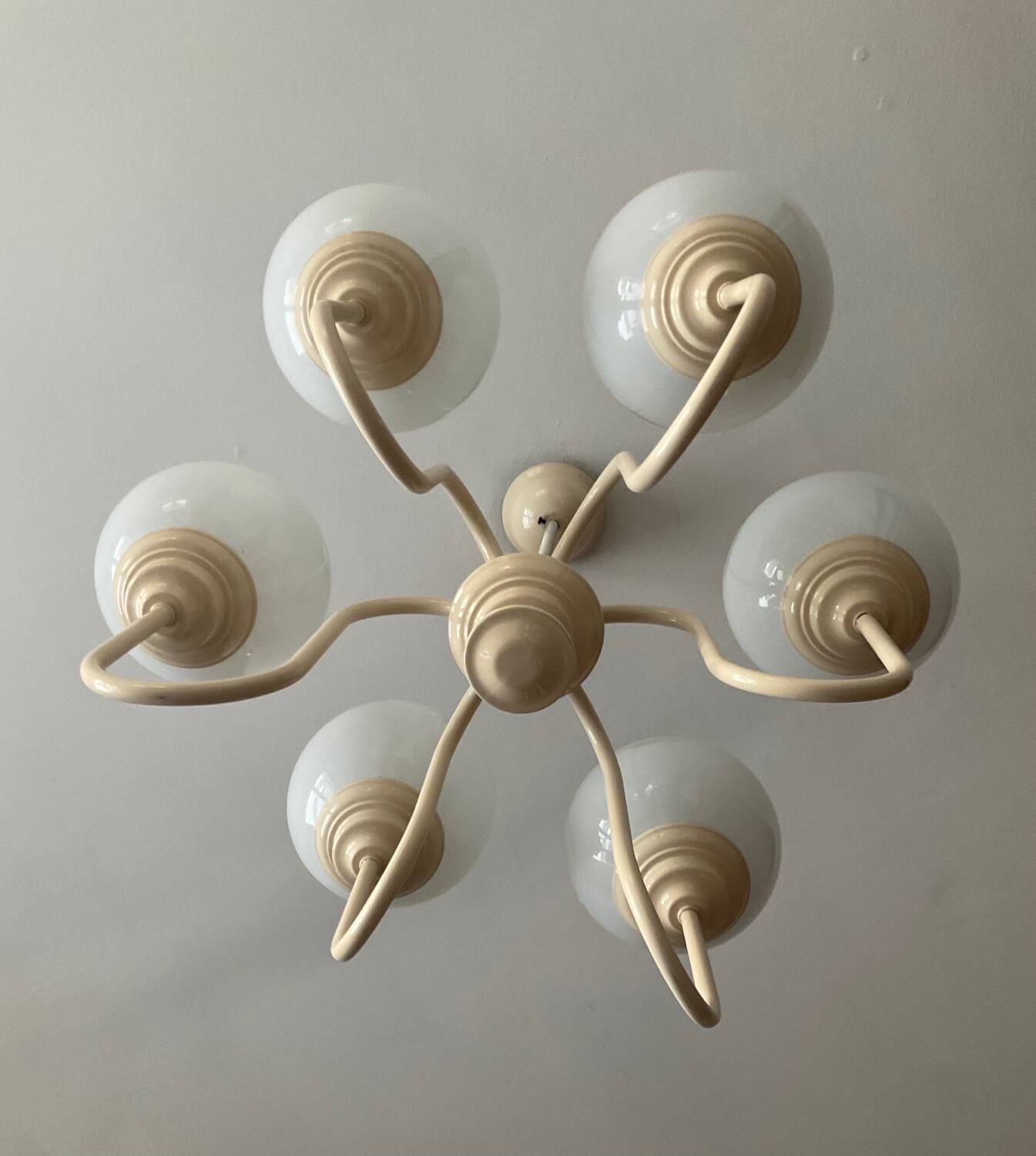 Lustre spoutnik Kaiser Leuchten, années 80