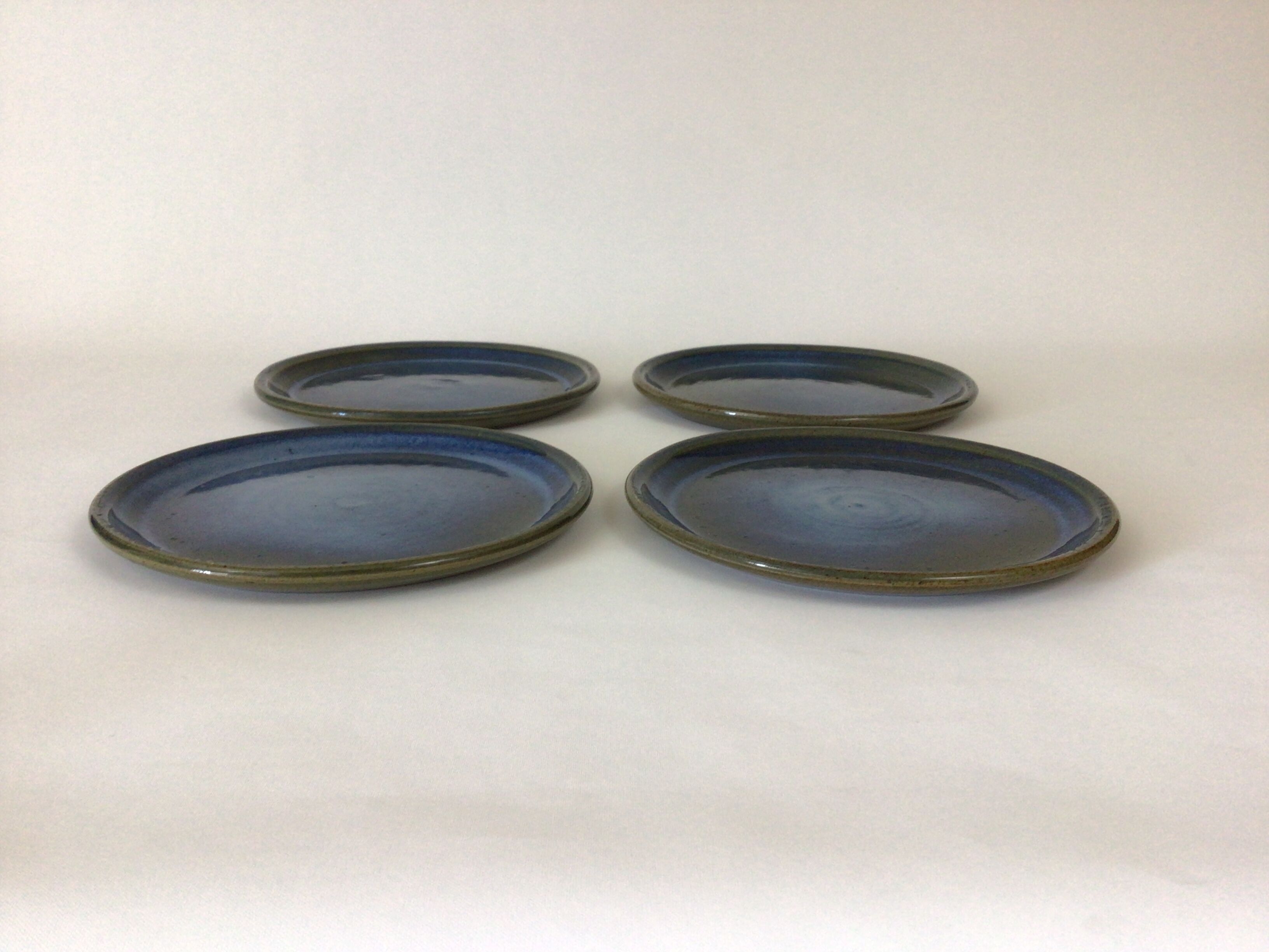 Set of 4 sandstone plates from Puisaye Poterie Nault