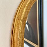 Gilded oval mirror 35 x 28 cm