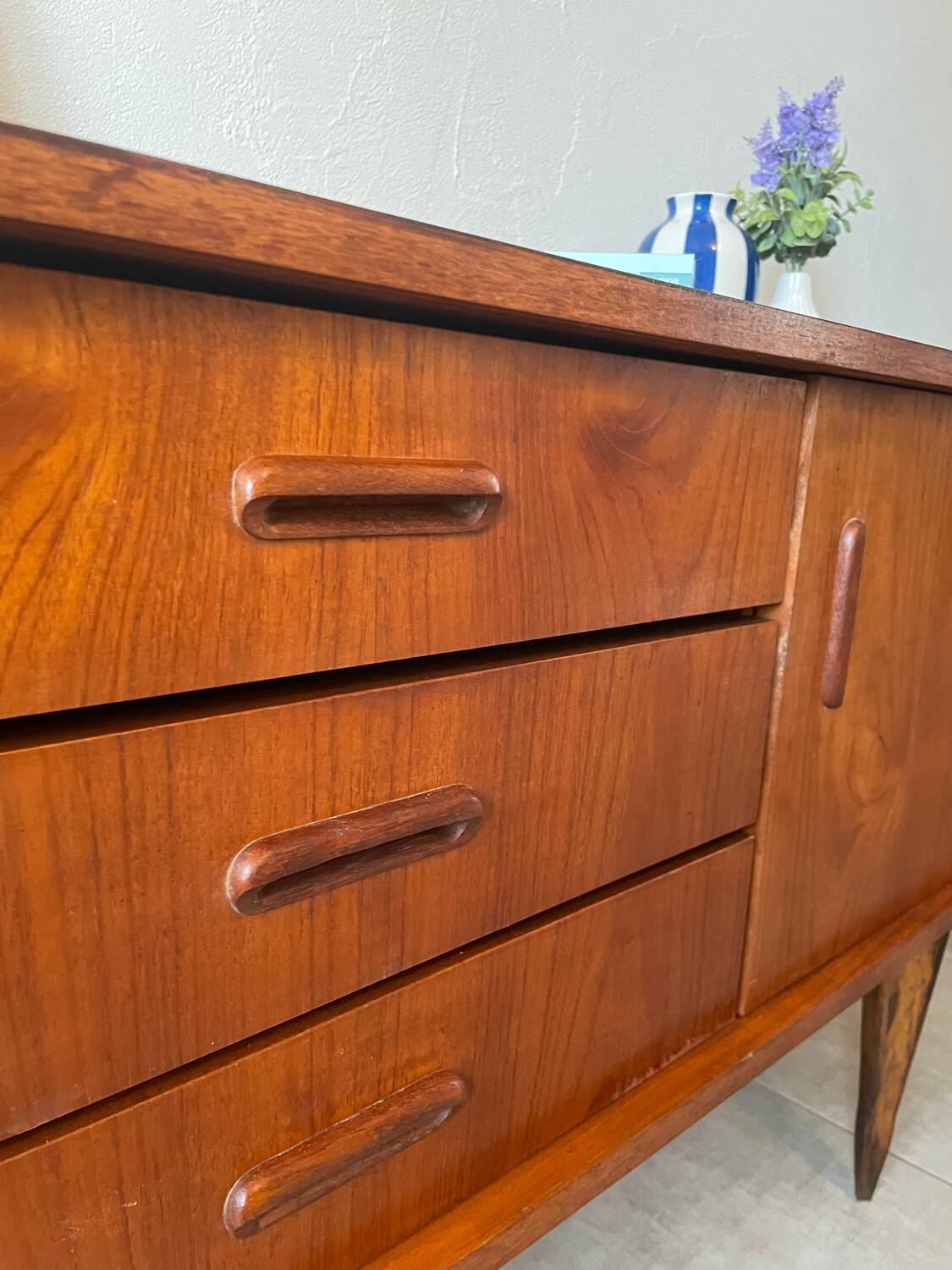 Very beautiful vintage Scandinavian teak sideboard