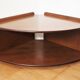 Corner coffee table 70s feet brass