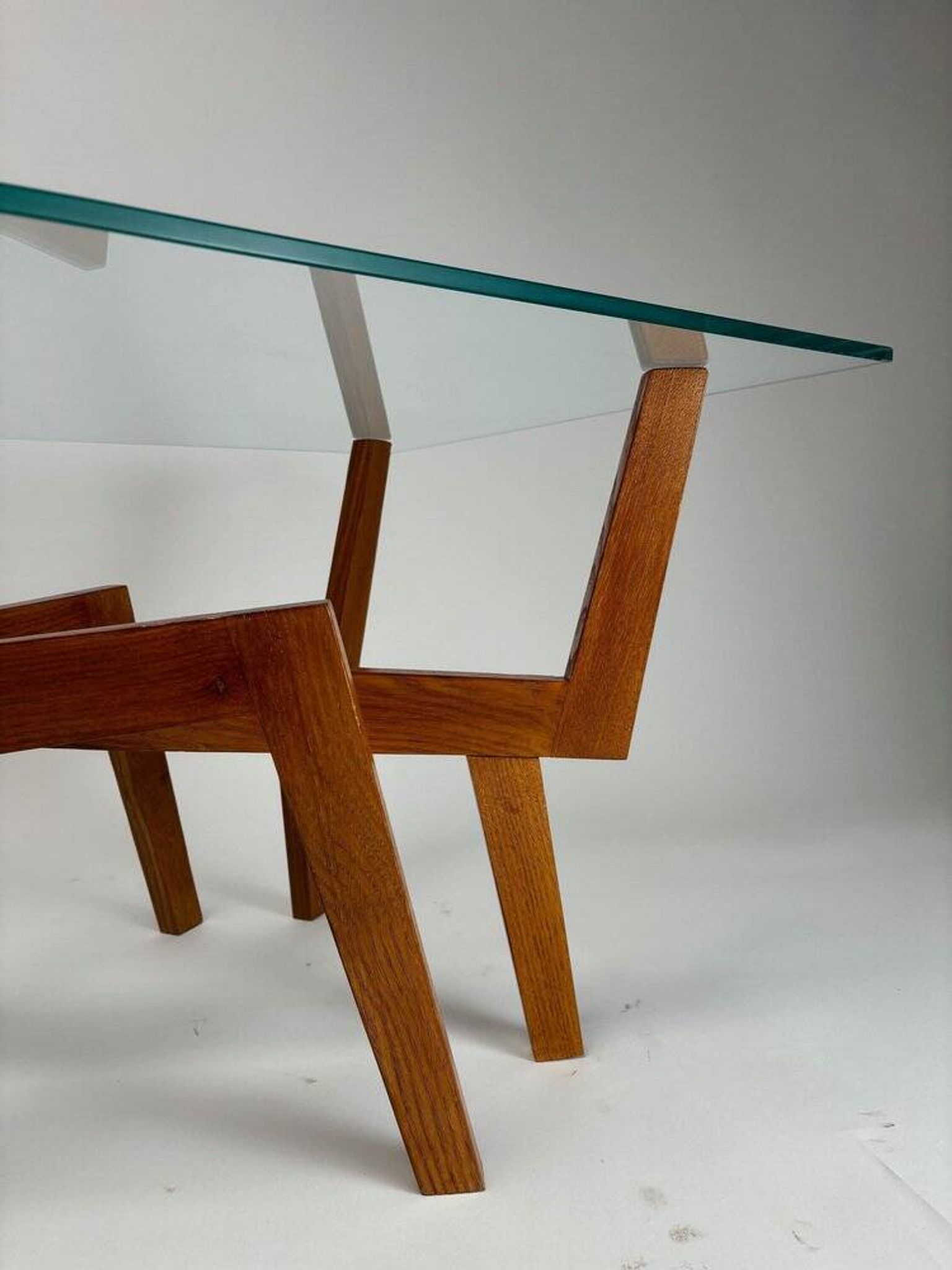 Mid-Century Modern Sculptural Wooden Coffee Table, Italy, 1950s